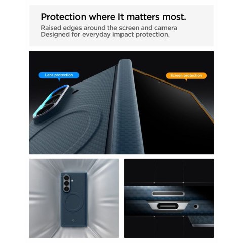 Spigen AirSkin Aramid MagSafe - Etui do Samsung Galaxy Z Fold 8 Ultra (Navy)