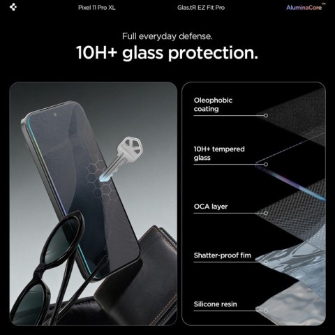 Spigen Glas.tR EZ Fit Pro AC 2-Pack - Szkło hartowane do Google Pixel 11 Pro XL (2 szt)