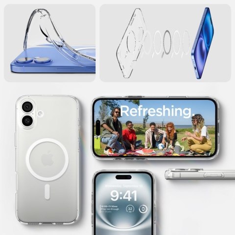 Spigen Liquid Crystal Mag MagSafe - Etui do iPhone 16 (Przezroczysty)