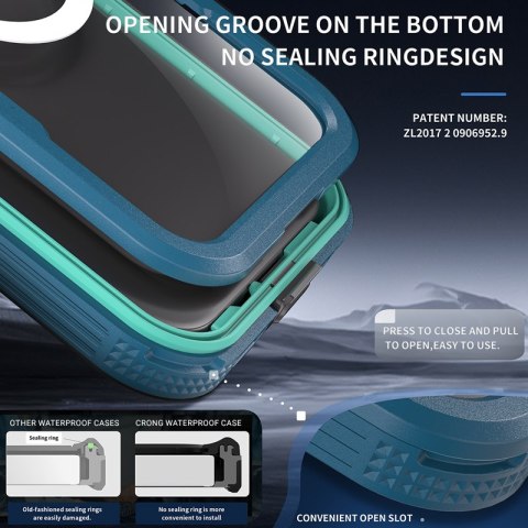 Crong Seal Cover - Wodoodporne etui IP68 do iPhone 17 Pro (czarny)