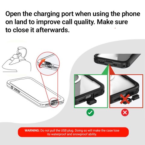 Crong Seal Cover - Wodoodporne etui IP68 do iPhone 17 Pro (czarny)