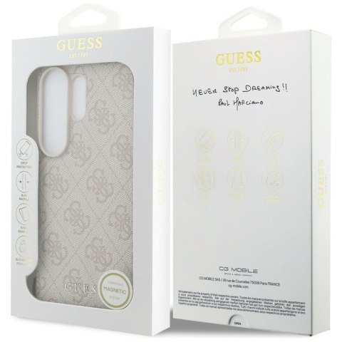 Guess 4G Classic Logo Charm MagSafe - Etui Samsung Galaxy S26 Ultra (różowy)