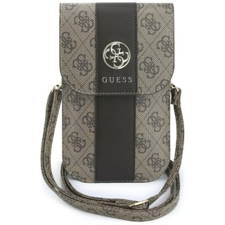 Guess 4G & Classic Logos Stripe Strap - Torebka na telefon (brązowy)
