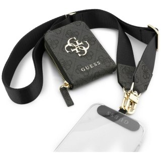 Guess 4G Metal Logo Universal Crossbody Phone Strap Small Purse - Smycz / pasek na ramię z portfelem do telefonu (czarny)