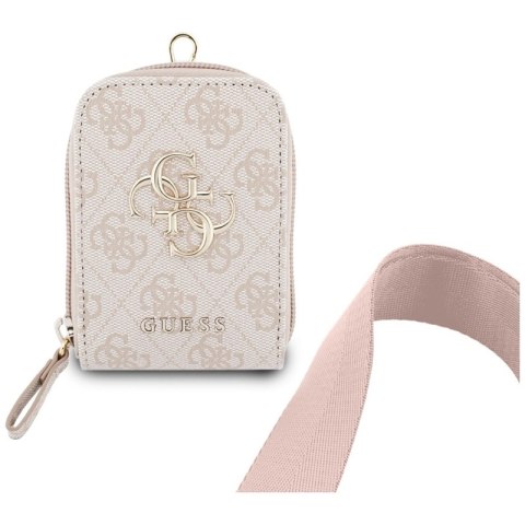 Guess 4G Metal Logo Universal Crossbody Phone Strap Small Purse - Smycz / pasek na ramię z portfelem do telefonu (różowy)