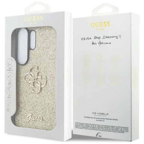 Guess Fixed Glitter Big 4G Metal Logo - Etui Samsung Galaxy S26 Ultra (złoty)