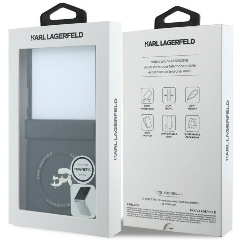 Karl Lagerfeld Karl & Choupette Pins MagSafe - Etui Samsung Galaxy Z Flip 8 (czarny)