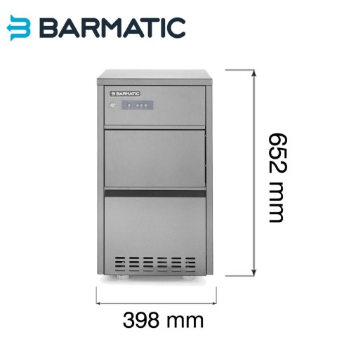 Kostkarka barowa Bullet Dark 50kg/24h, poj. 7 kg