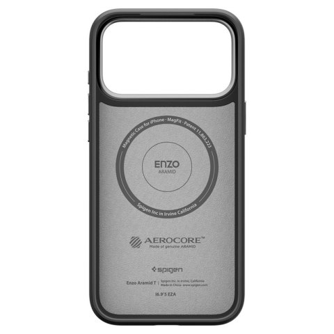 Spigen Enzo Aramid T Mag MagSafe - Etui do iPhone 17 Pro (Black/Silver)