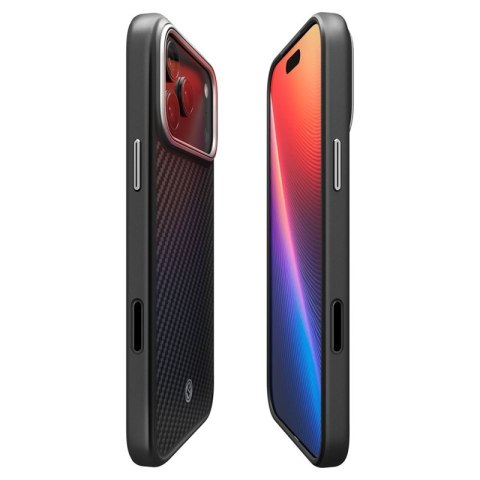 Spigen Enzo Aramid T Mag MagSafe - Etui do iPhone 17 Pro (Black/Silver)