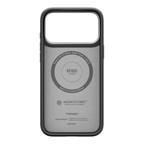 Spigen Enzo Aramid T Mag MagSafe - Etui do iPhone 17 Pro Max (Black/Silver)