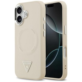 Guess Triangle Logo MagSafe - Etui iPhone 17 (beżowy)