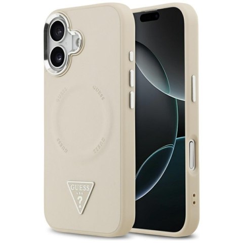 Guess Triangle Logo MagSafe - Etui iPhone 17 (beżowy)