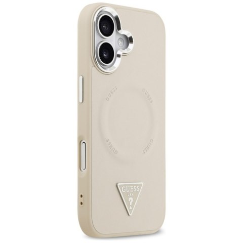 Guess Triangle Logo MagSafe - Etui iPhone 17 (beżowy)