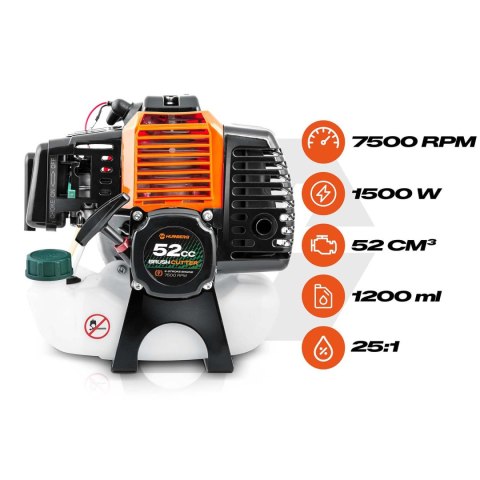 Silnik do kosy spalinowej podkaszarki z uchwytem 52 cc 7500 RPM Humberg HM-615