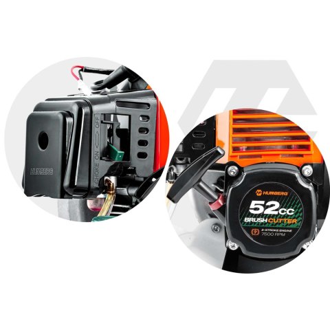 Silnik do kosy spalinowej podkaszarki z uchwytem 52 cc 7500 RPM Humberg HM-615