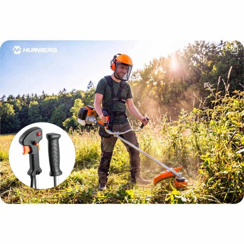 Silnik do kosy spalinowej podkaszarki z uchwytem 52 cc 7500 RPM Humberg HM-615