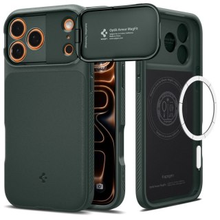 Spigen Optik Armor Mag MagSafe - Etui do iPhone 17 Pro Max (Abyss Green)