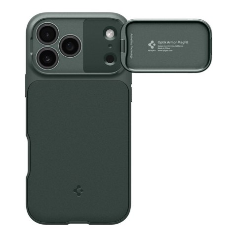 Spigen Optik Armor Mag MagSafe - Etui do iPhone 17 Pro Max (Abyss Green)