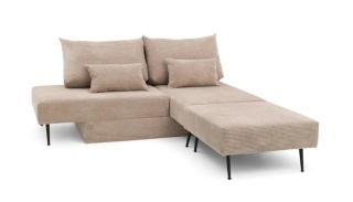 Narożnik modułowy MIRANO rozkładany, z poduszkami 240x103 SZTRUKS Krem