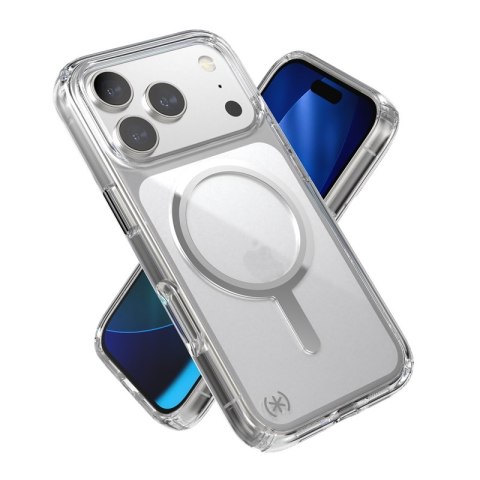 Speck Presidio Perfect Clear MagSafe - Etui iPhone 17 Pro (Clear / Silver)