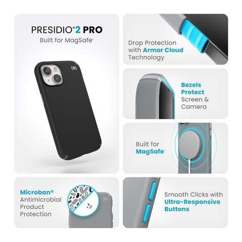 Speck Presidio2 Pro Magsafe - Etui iPhone 17e / 16e / 15 / 14 / 13 (Black / Slate Grey / White)