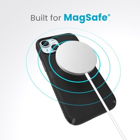 Speck Candyshell Grip MagSafe - Etui iPhone 17e / 16e / 15 / 14 / 13 (Black / Slate Grey)