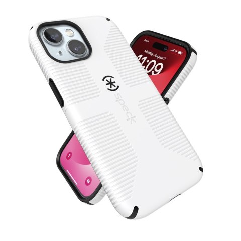 Speck Candyshell Grip MagSafe - Etui iPhone 17e / 16e / 15 / 14 / 13 (White / Black)