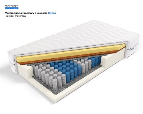 Frankhauer Materac pocket memory z kokosem Hynos - 140 x 190 - Medicott