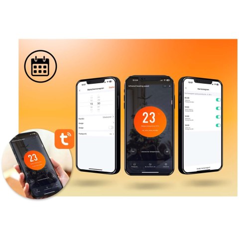 Grzejnik na podczerwień promiennik podczerwieni 600 W Berdsen BD-984 pilot WiFi aplikacja