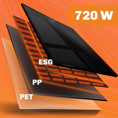 Grzejnik na podczerwień promiennik podczerwieni 720 W Berdsen BD-985 pilot WiFi aplikacja
