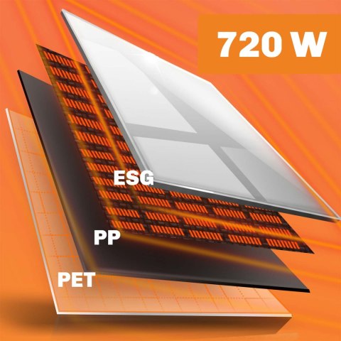 Grzejnik na podczerwień promiennik podczerwieni 720 W Berdsen BD-985 pilot WiFi aplikacja