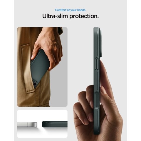 Spigen Thin Fit Mag MagSafe - Etui do iPhone 18 Pro Max / 17 Pro Max (Abyss Green)