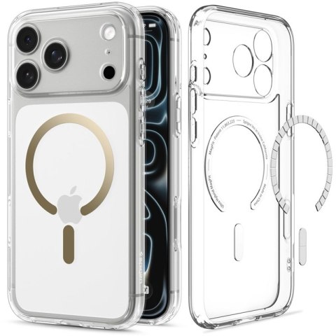 Spigen Ultra Hybrid Mag MagSafe - Etui do iPhone 18 Pro Max / 17 Pro Max (Clear/Gold)