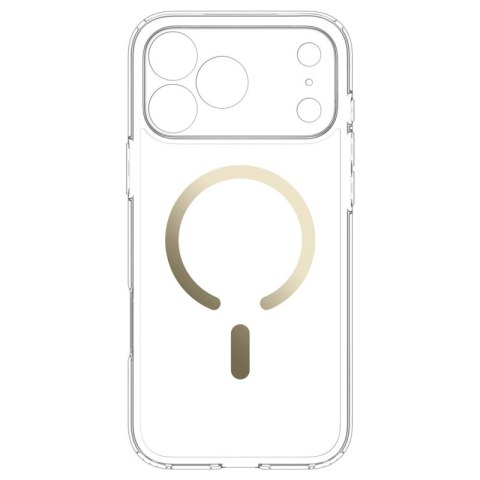 Spigen Ultra Hybrid Mag MagSafe - Etui do iPhone 18 Pro Max / 17 Pro Max (Clear/Gold)