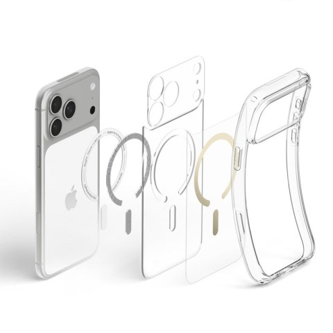 Spigen Ultra Hybrid Mag MagSafe - Etui do iPhone 18 Pro Max / 17 Pro Max (Clear/Gold)