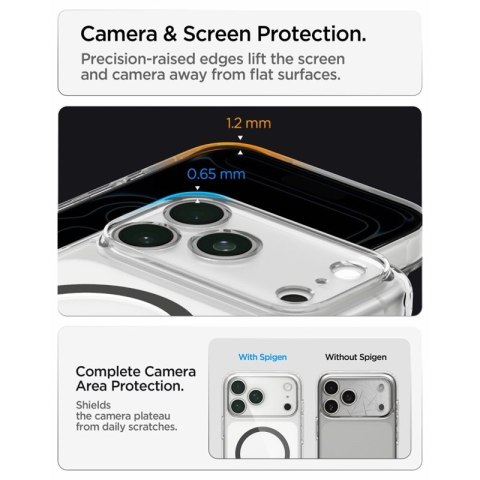 Spigen Ultra Hybrid Mag MagSafe - Etui do iPhone 18 Pro Max / 17 Pro Max (Clear/Graphite)