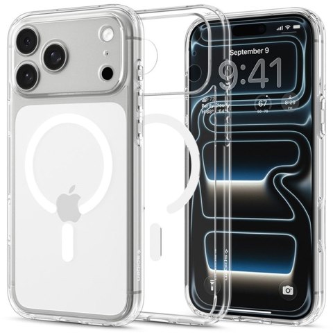 Spigen Ultra Hybrid Mag MagSafe - Etui do iPhone 18 Pro Max / 17 Pro Max (Clear/White)