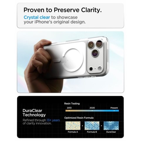 Spigen Ultra Hybrid Mag MagSafe - Etui do iPhone 18 Pro Max / 17 Pro Max (Clear/White)