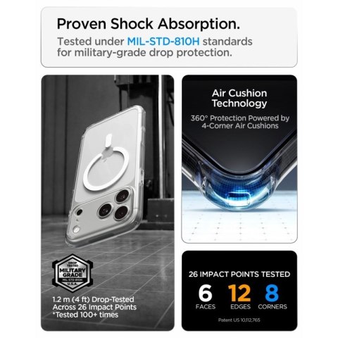 Spigen Ultra Hybrid Mag MagSafe - Etui do iPhone 18 Pro Max / 17 Pro Max (Clear/White)