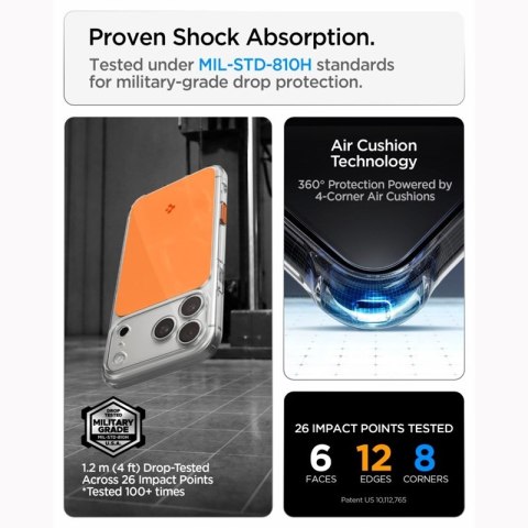 Spigen Ultra Hybrid T Mag MagSafe - Etui do iPhone 18 Pro Max / 17 Pro Max (Glossy Orange)