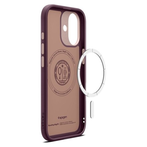 Spigen Nano Pop Mag MagSafe - Etui do iPhone 17 (Burgundy Bean)