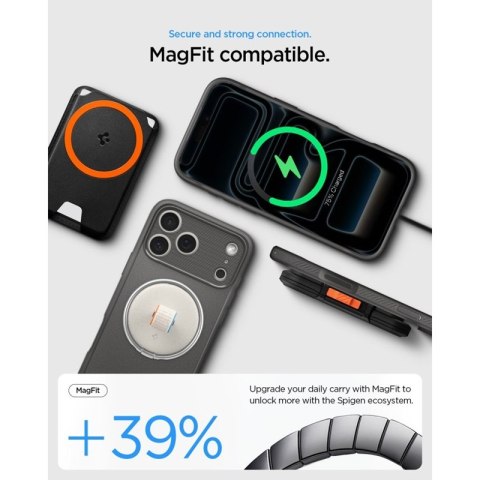 Spigen Rugged Armor Mag MagSafe - Etui do iPhone 18 Pro / 17 Pro (Gray)