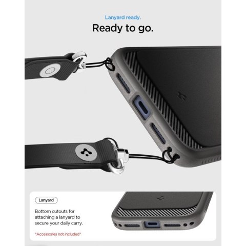 Spigen Rugged Armor Mag MagSafe - Etui do iPhone 18 Pro / 17 Pro (Gray)