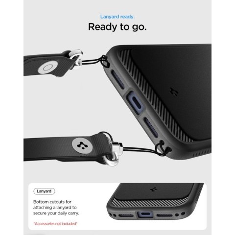 Spigen Rugged Armor Mag MagSafe - Etui do iPhone 18 Pro / 17 Pro (Matte Black)