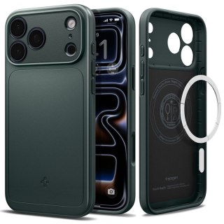 Spigen Thin Fit Mag MagSafe - Etui do iPhone 18 Pro / 17 Pro (Abyss Green)