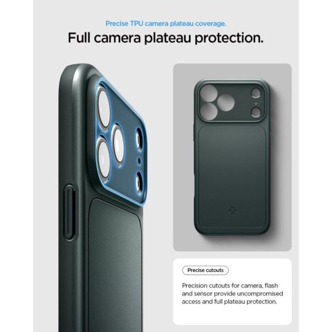 Spigen Thin Fit Mag MagSafe - Etui do iPhone 18 Pro / 17 Pro (Abyss Green)