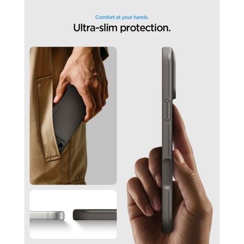 Spigen Thin Fit Mag MagSafe - Etui do iPhone 18 Pro / 17 Pro (Gunmetal)