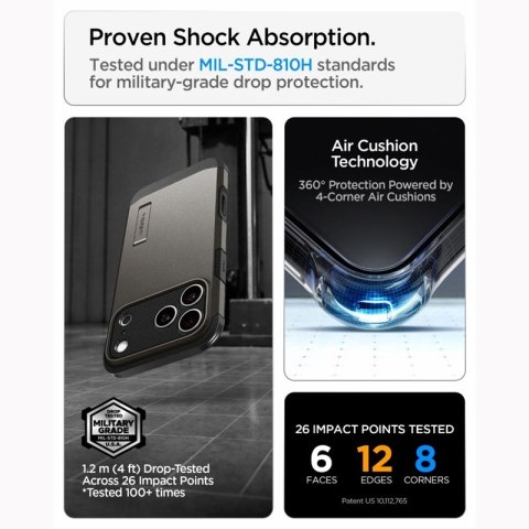 Spigen Tough Armor T Mag MagSafe - Etui do iPhone 18 Pro / 17 Pro (Gunmetal)