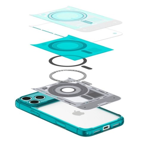 Spigen Ultra Hybrid Mag MagSafe - Etui do iPhone 18 Pro / 17 Pro (C-One Bondi Blue)